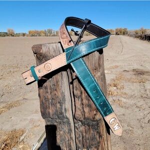 Stylish Teal and Tan Custom Belt